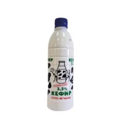 Кефир 3,2% бутылка 0,500л АМК