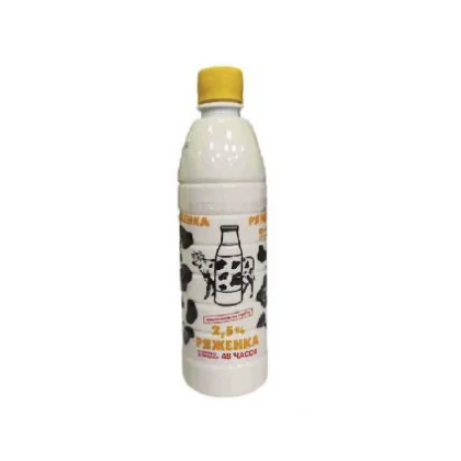 Ряженка 2,5% бутылка 0,500л ГОСТ АМК