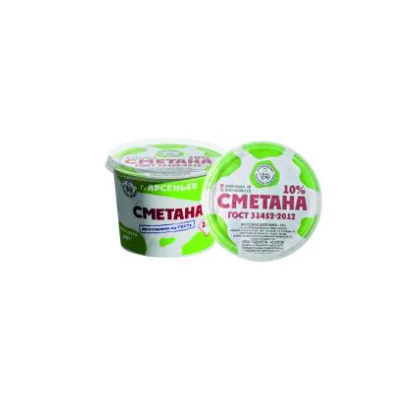 Сметана 10% стакан 0,200кг ГОСТ АМК