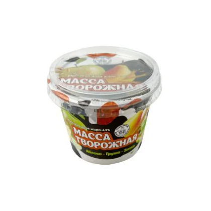 Творожная масса яблоко груша злаки 4,5% банка 0,250кг АМК