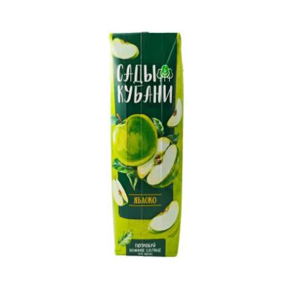 Сок яблочный Сады Кубани т/п 1,000л д/пит