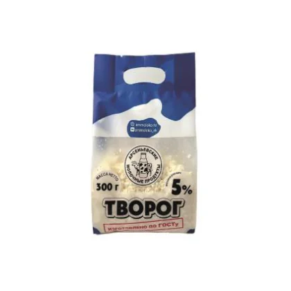 Творог 5% 0,300кг ГОСТ АМК