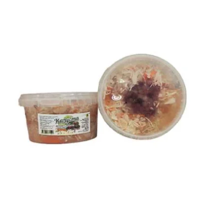 Капуста квашеная с брусникой и морковью от Афины п/к 0,500кг