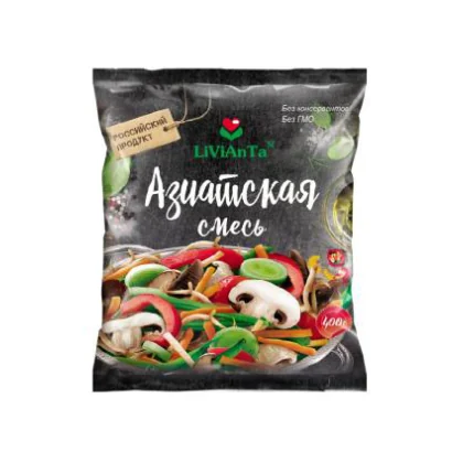 Овощная смесь св/м Азиатская 0,400кг м/у Ливианта