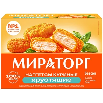 Наггетсы куриные хрустящие к/у 0,250кг Мираторг