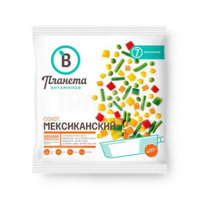 Овощная смесь св/м салат Мексиканский 0,400кг м/у Планета витаминов