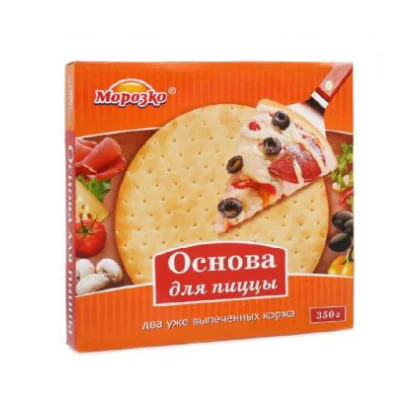 Основа д/пиццы 0,350кг к/к Морозко 1/5 6м