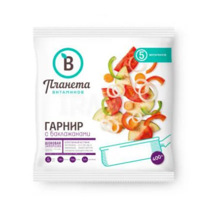 Гарнир с баклажанами 0,4кг м/у Планета витаминов
