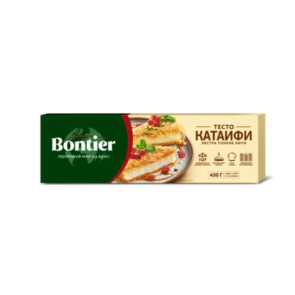 Тесто заморож из тонких нитей Катаифи 0,450 Бонтиер