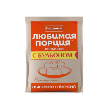 800г Пельмени Любимая порция с бульоном м/у 0,800кг св.кр.гв. Сальников