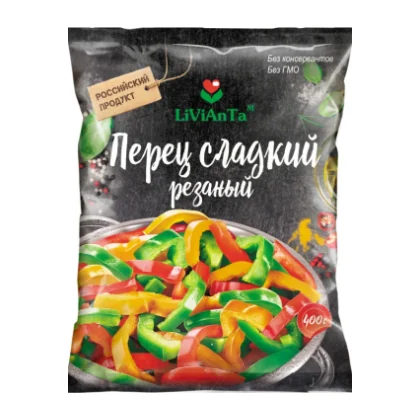 Перец сладкий резаный св/м 0,400кг м/у Ливианта