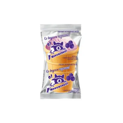 Мороженое с ЗМЖ 8% в/ст 70гр со вкусом черники СХППК