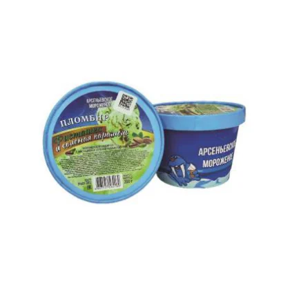 Мороженое пломбир 12% бум/ст 0,250кг с фисташкой и соленой карамелью АМК