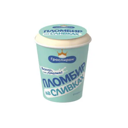 Мороженое Пломбир на сливках бум/ст 80гр Гроспирон