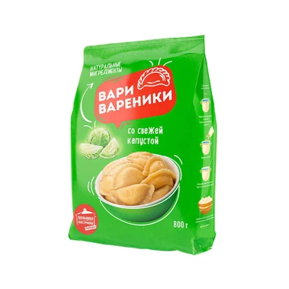 Вареники Вари вареники со свежей капустой м/у 0,800кг Мороз