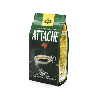 Кофе в зернах Атташе итальянская обжарка м/у 0,250кг КуМир